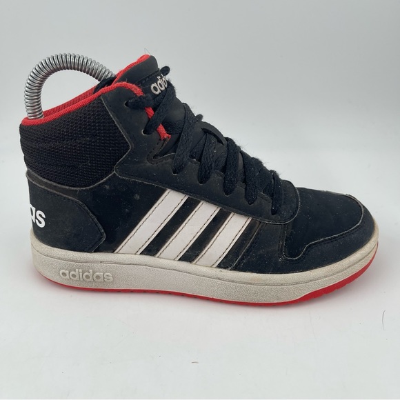 adidas Other - Adidas Kids Boys Hoops 2.0 B75743 Hi Top Black Orange Running Shoes-Size 2 Youth